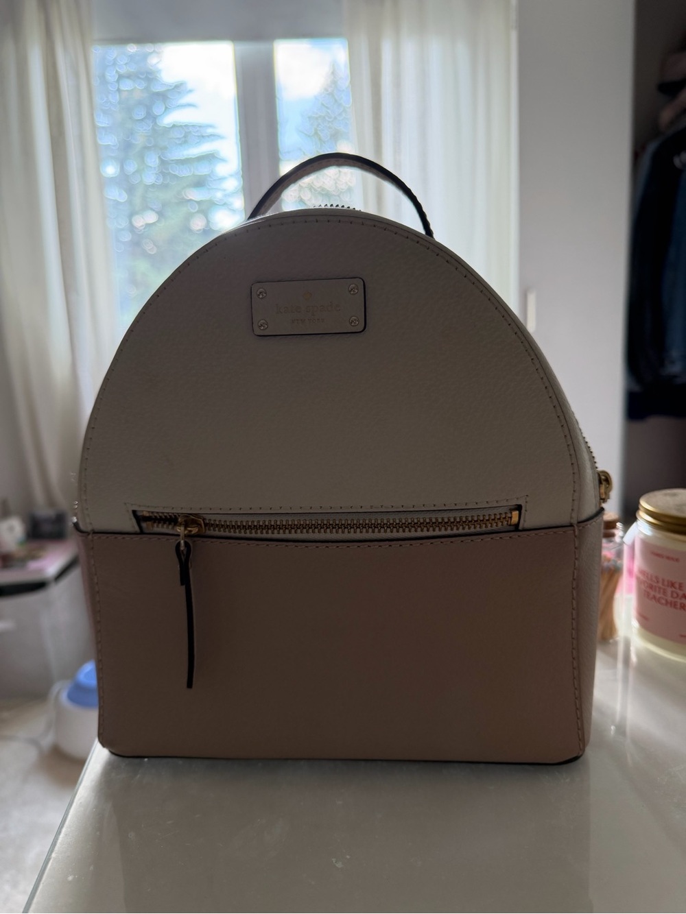 kate spade Two-Tone Cream and Blush Mini Backpack